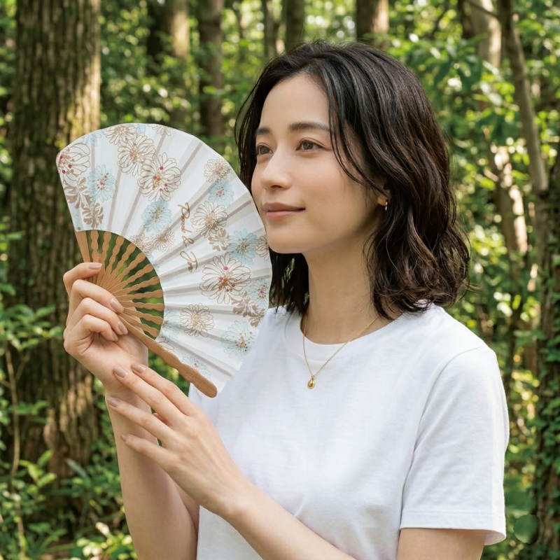 猫柄扇子
