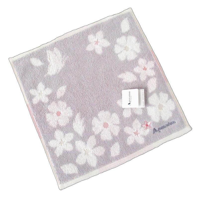 Aquascutum（アクアスキュータム） ハンカチ ハンドタオル 桜 ブランド