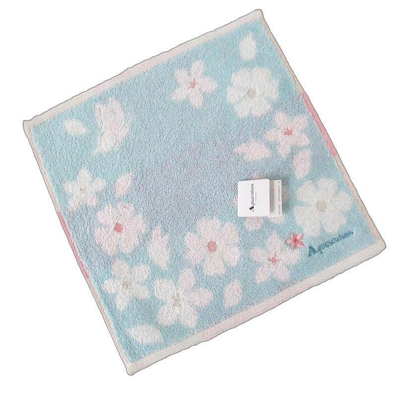 Aquascutum（アクアスキュータム） ハンカチ ハンドタオル 桜 ブランド