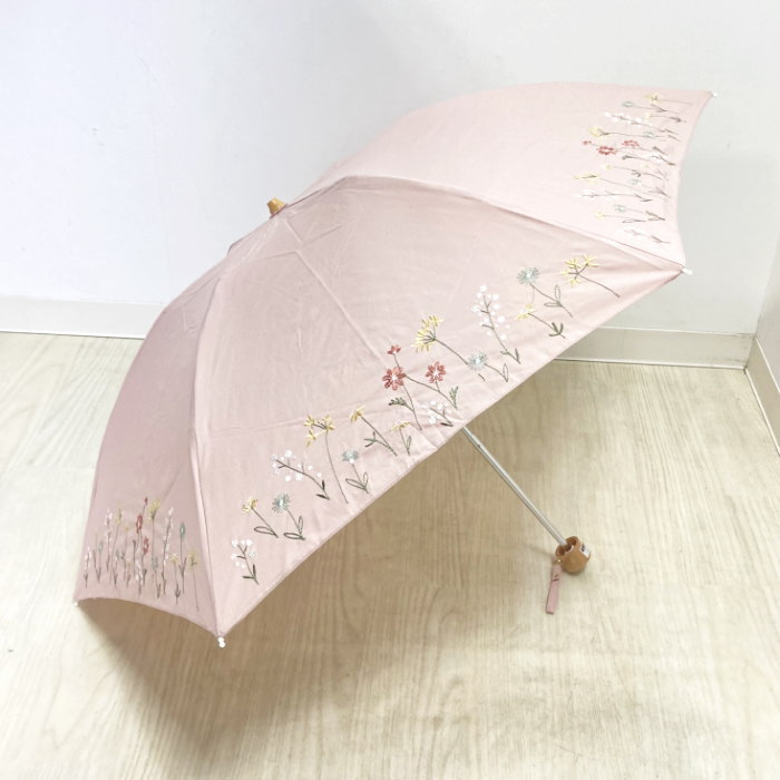 日傘 折りたたみ傘 晴雨兼用 UVカット 傘 花柄 ナチュラル 楽々開閉