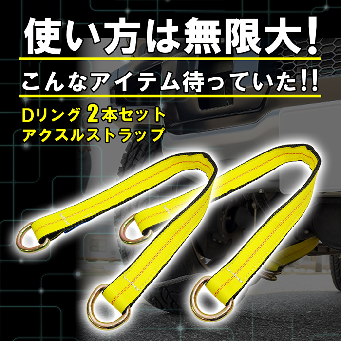 アクスルストラップ Dリング ストラップ ベルト スリング 2本セット 極