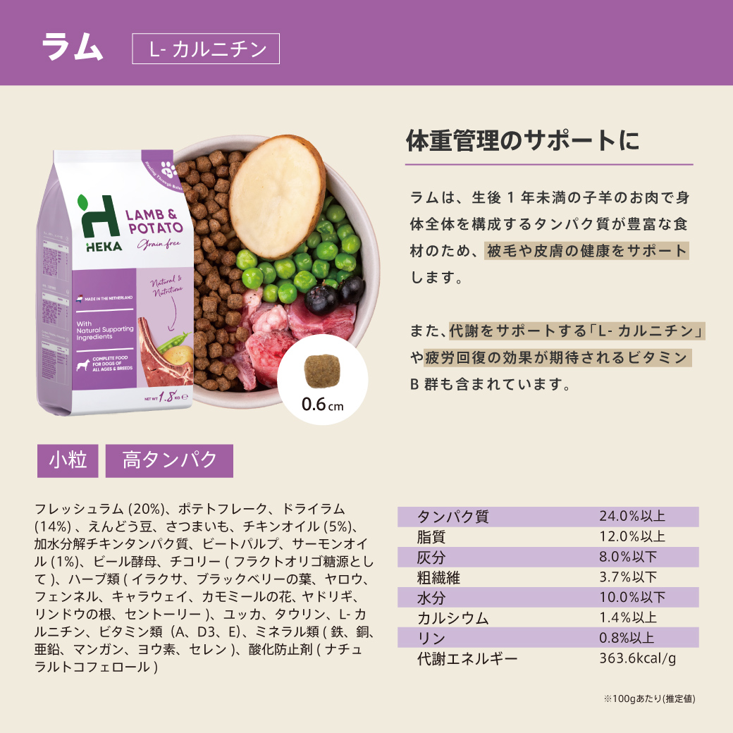HEKA 【手軽な1.8kg】HEKA ドッグフード グレインフリー サーモン ラム