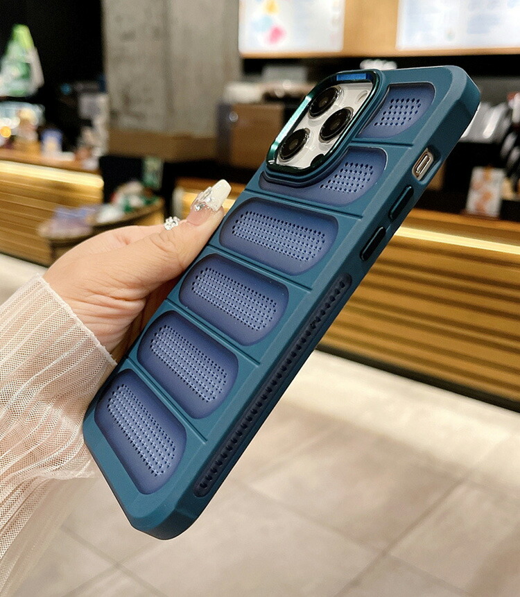 iPhone16 ケース TPU+プラスチック 保護ケース 通気口 通気性抜群 放熱