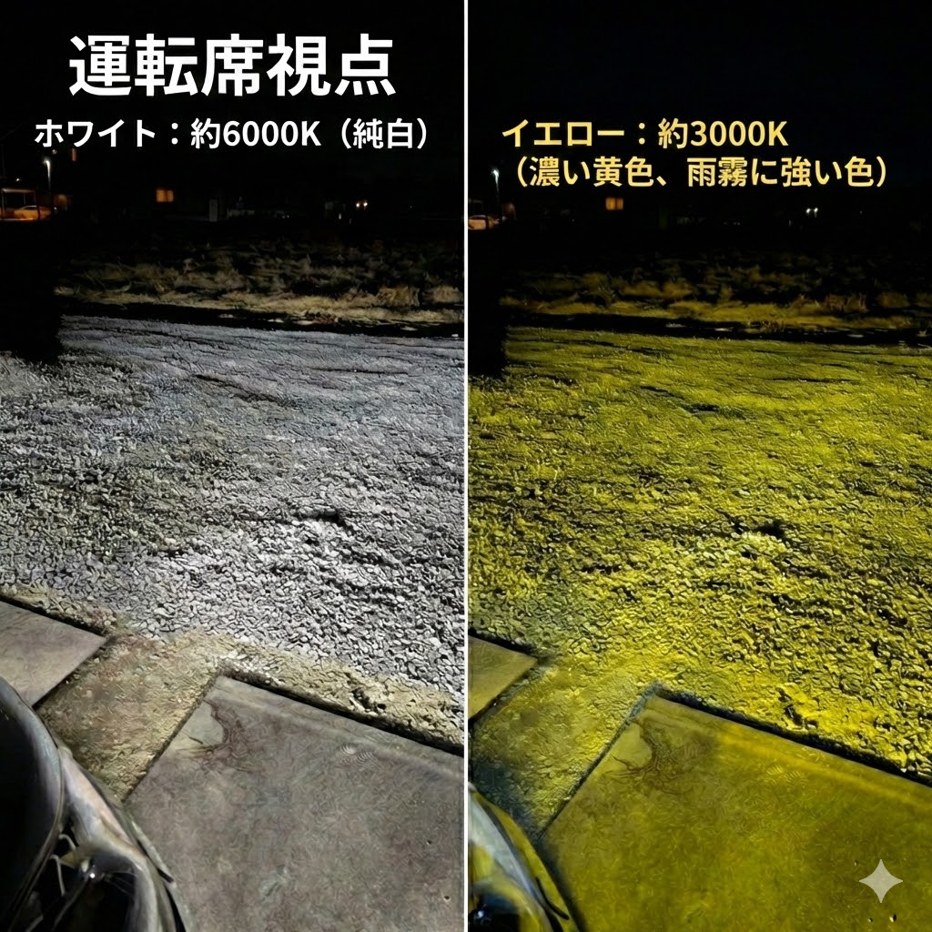 PERSI WOOD（パーシーウッド） LEDフォグランプ 2色切り替え 爆光
