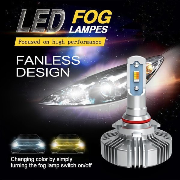 LED フォグランプ H8 H11 HB3 HB4 イエロー ホワイト 2色切替 LED バルブ 爆光 ファンレス 新車検対応 50W 12V n-1  :n1:明るい車用LED パーシーウッド - 通販 - Yahoo!ショッピング