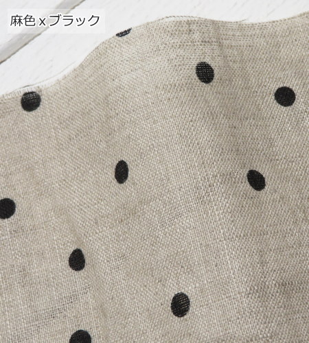 【リネン100％】日本製 〜大人ナチュラルな4mmドット〜 麻シーチング生地（VF-3000-1) 【10cm単位】 水玉 生地 リネン生地 子供服 大人服 ブラウス ワンピース |  | 01
