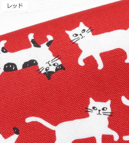 生地 猫柄 108cm巾 コットンオックス≪きまぐれにゃんこ≫(69010) Simply palette 日本製【10cm単位】 オックス生地 布 バッグ布 ねこ柄  エプロン ポーチ |  | 01