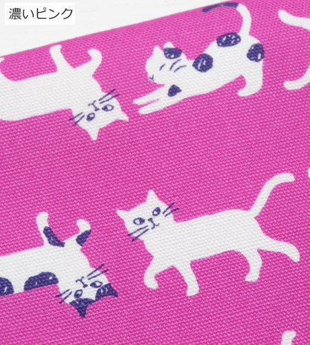 生地 猫柄 108cm巾 コットンオックス≪きまぐれにゃんこ≫(69010) Simply palette 日本製【10cm単位】 オックス生地 布 バッグ布 ねこ柄  エプロン ポーチ |  | 02