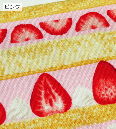 生地 いちご柄 108cm巾 コットンオックス≪ストロベリー ケーキ
