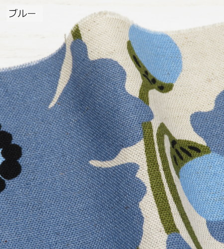 生地 花柄 う早この布 108cm巾 北欧風 綿麻キャンバス≪ケシの花≫(5963)お花のプリント 北欧 大柄 北欧テイスト 国産 コットンこばやし バッグ|エプロン |  | 02