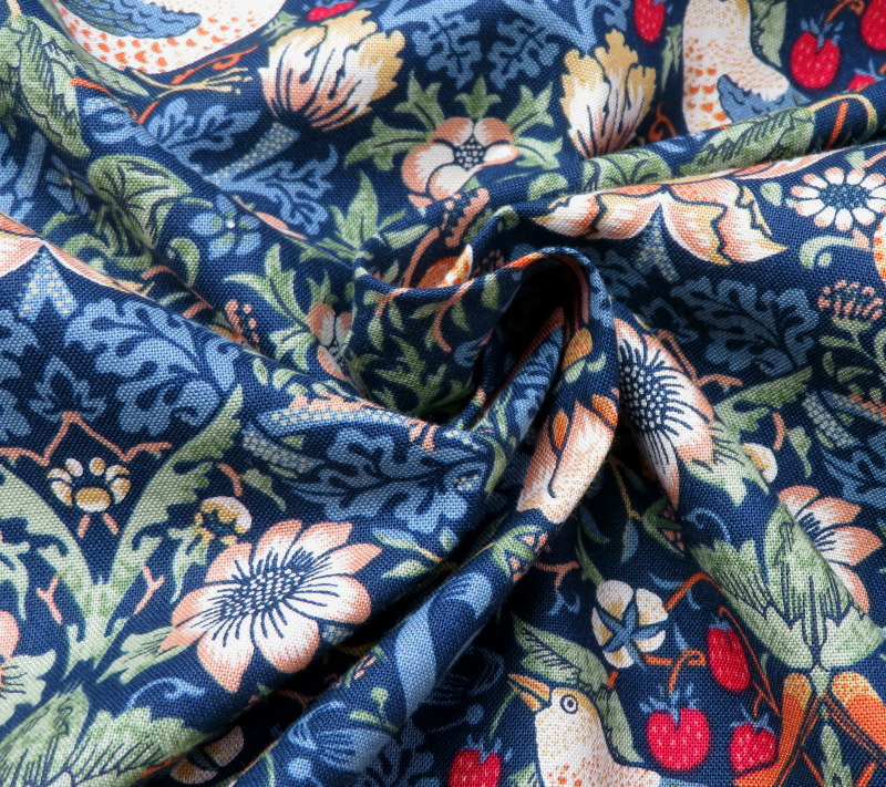 生地 モリス BEST OF MORRIS≪イチゴ泥棒 STRAWBERRY THIEF≫moda  fabrics(モダ・ファブリックス)シーチング(8176)日本製 ウィリアムモリス 生地 William Morris