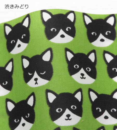 撥水 ナイロンオックス 生地≪ハチワレ猫ちゃん≫(80012-1) エコバッグ ランドセルカバー レインコート，お食事エプロン |  | 03