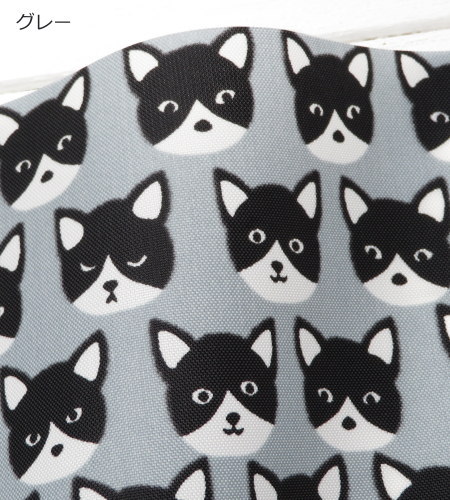 撥水 ナイロンオックス 生地≪ハチワレ猫ちゃん≫(80012-1) エコバッグ ランドセルカバー レインコート，お食事エプロン |  | 04