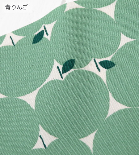 りんご柄 生地 108cm巾 コットンオックス≪みっちりリンゴ≫(850551