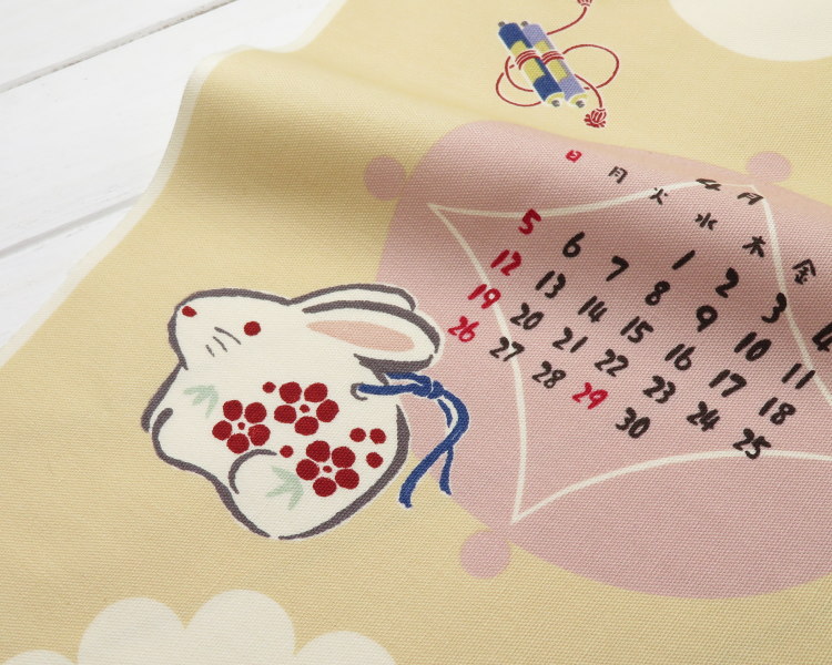 送料無料】2026年版 布カレンダー 日本製 コットンオックス≪ねこ