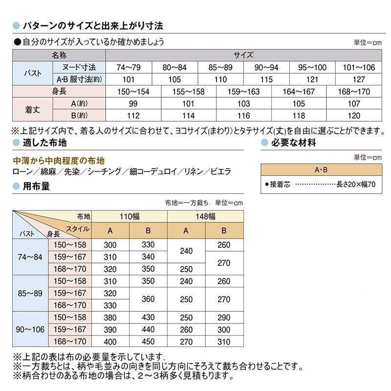 大人服型紙]ウエストギャザーワンピース[パターン 型紙]サンパターン