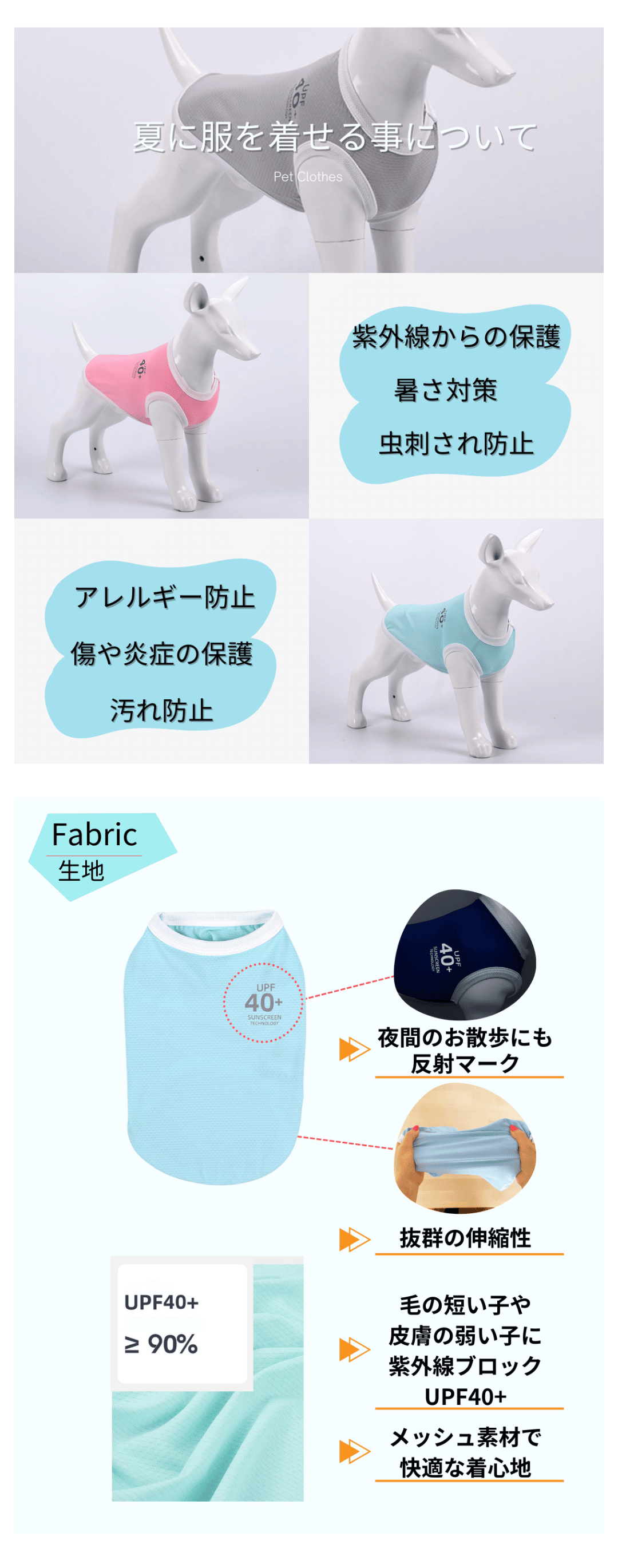 犬 服 夏 半袖 メッシュ 紫外線対策 虫よけ 冷感 クール 着せやすい 水に濡らす おしゃれ 涼しい 薄手 犬の服 小型犬 中型犬