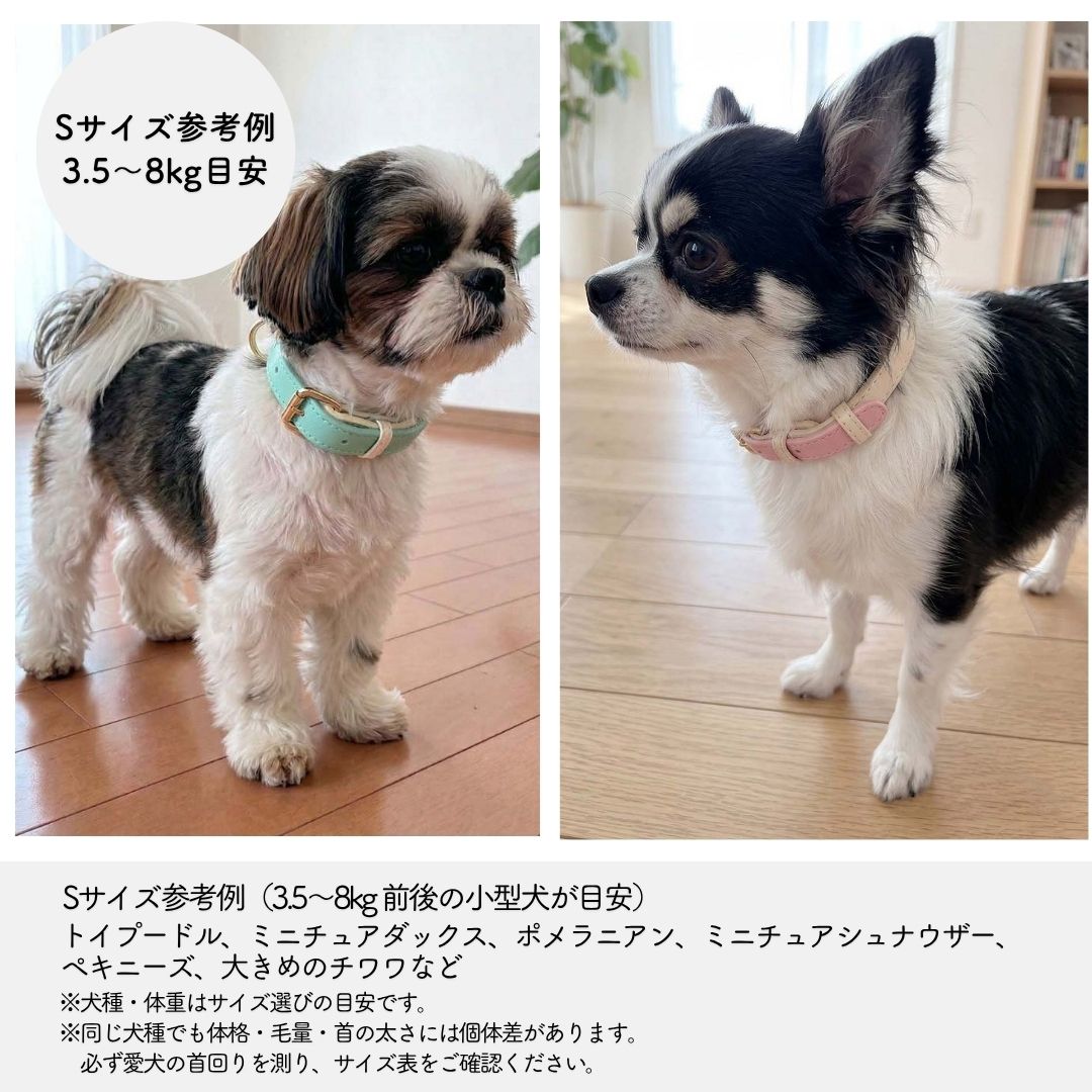 犬 首輪 革 レザー 丈夫 柔らかい シンプル 小型犬 中型犬 本革 可愛い