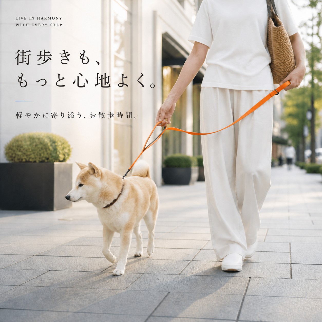 犬 リード ダブルハンドル 小型犬 中型犬 サブグリップ付き 反射
