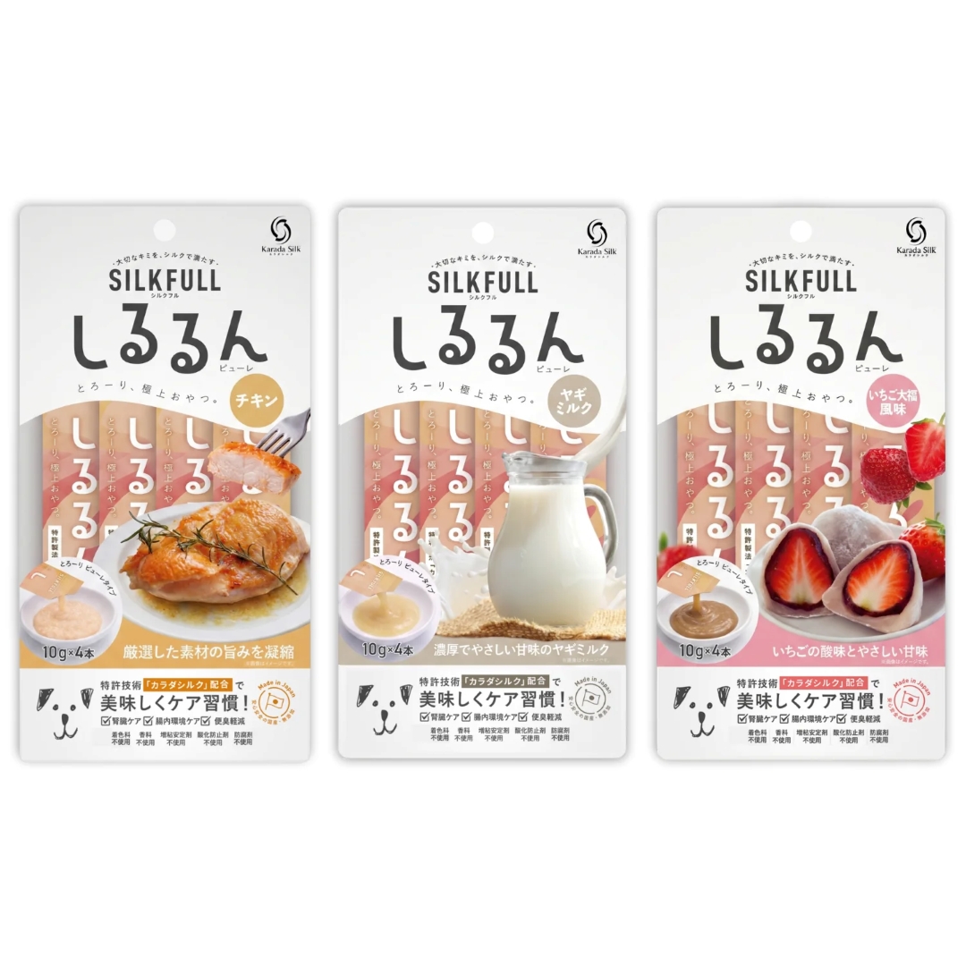 SILKFULL 犬用しるるんピューレ いちご大福風味 3個セット 犬 おやつ