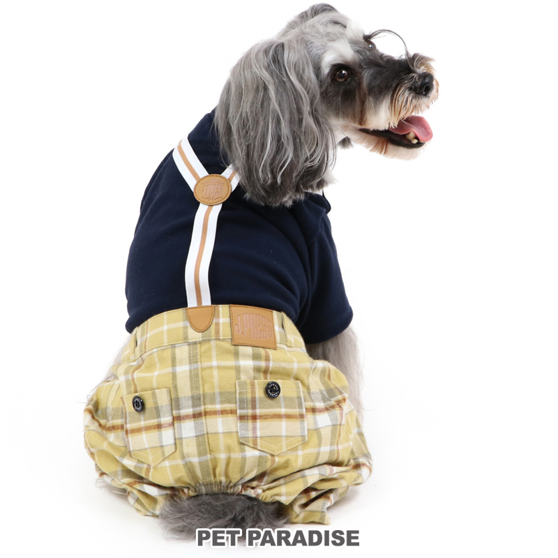 J.PRESS（J.プレス） 犬 服 秋冬 パンツ つなぎ タータンチェック 小型