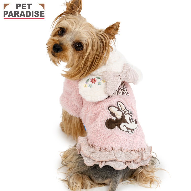 犬服　ハンドメイド　ミニーちゃん　パーカー Disney（ディズニー） ミニーマウス 犬 服 冬 お揃いパーカー 小型犬