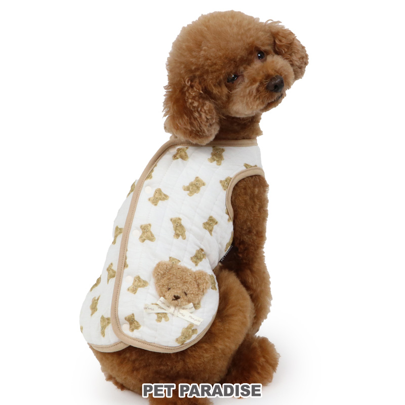 くまくまさん専用　キルティング花柄ベスト PET PARADISE 犬 カート用 クッション くまちゃん キルティング
