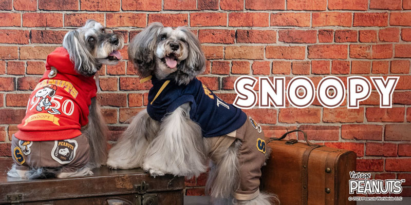 SNOOPYウェア　ペットパラダイス３枚セット SNOOPY 犬 服 春夏 冬 スヌーピー つなぎ 〔小型犬〕 ハート柄