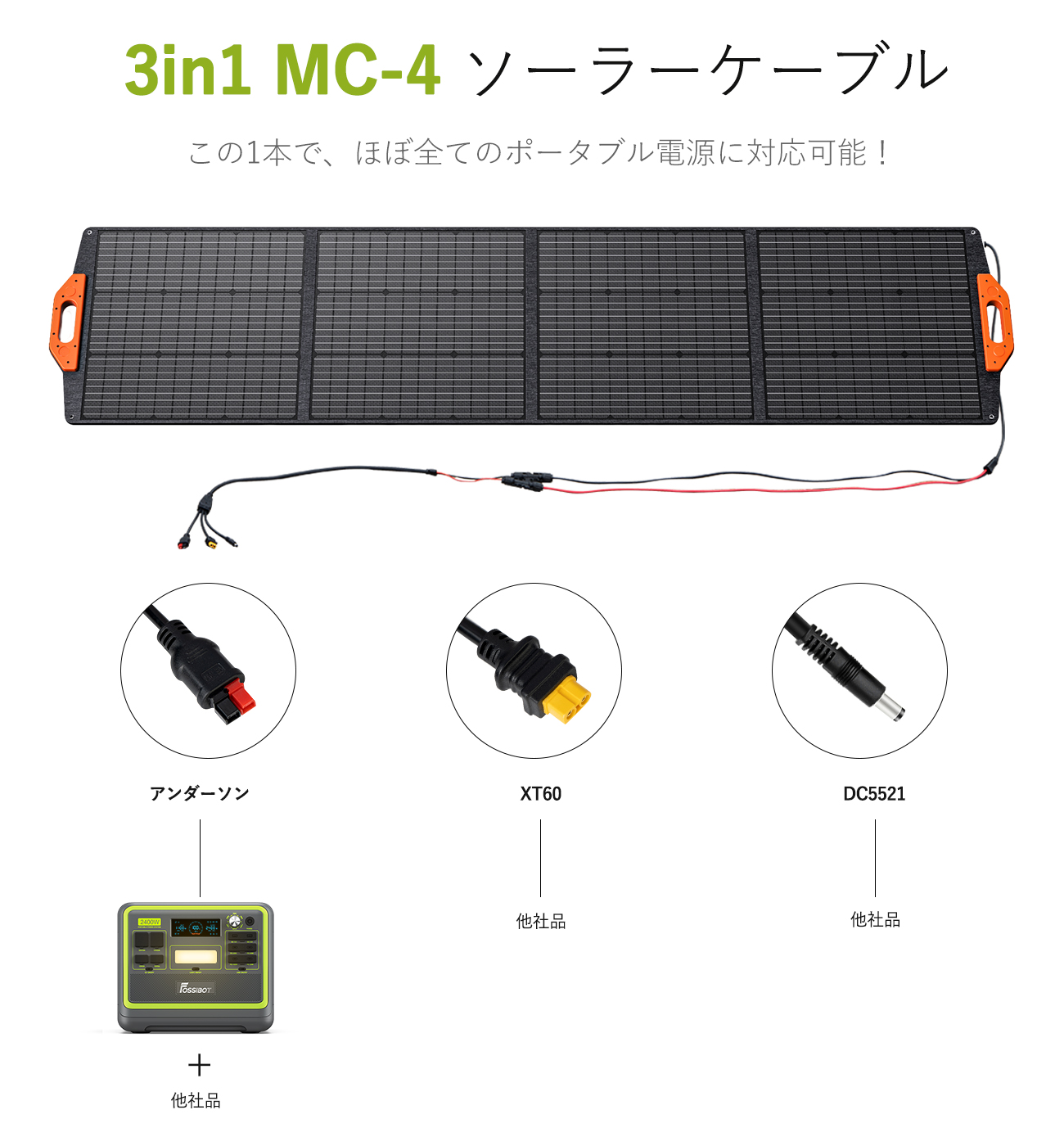 SALEで39,990円／FOSSiBOT ソーラーパネル 200W 折り畳み ソーラー