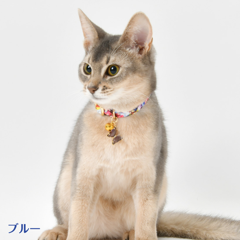 猫 首輪 「 バタフライ 」 (鈴チャーム付き 仕様 ) かわいい 蝶々