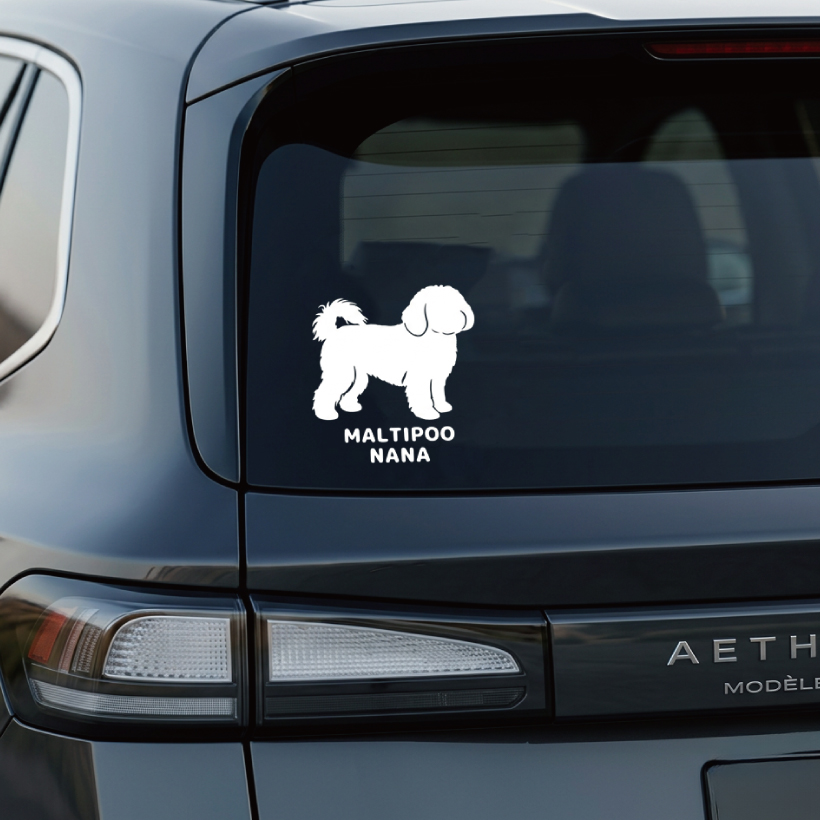 ステッカー 犬 カッティング シルエット 犬用 車用 オリジナル 名入れ