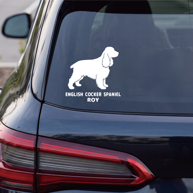 ステッカー 犬 カッティング シルエット 犬用 車用 オリジナル 名入れ