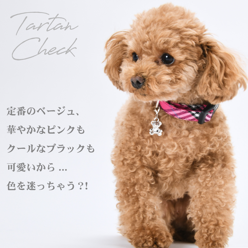 犬 首輪 リード タータンチェック 単品・セット Sサイズ タータン