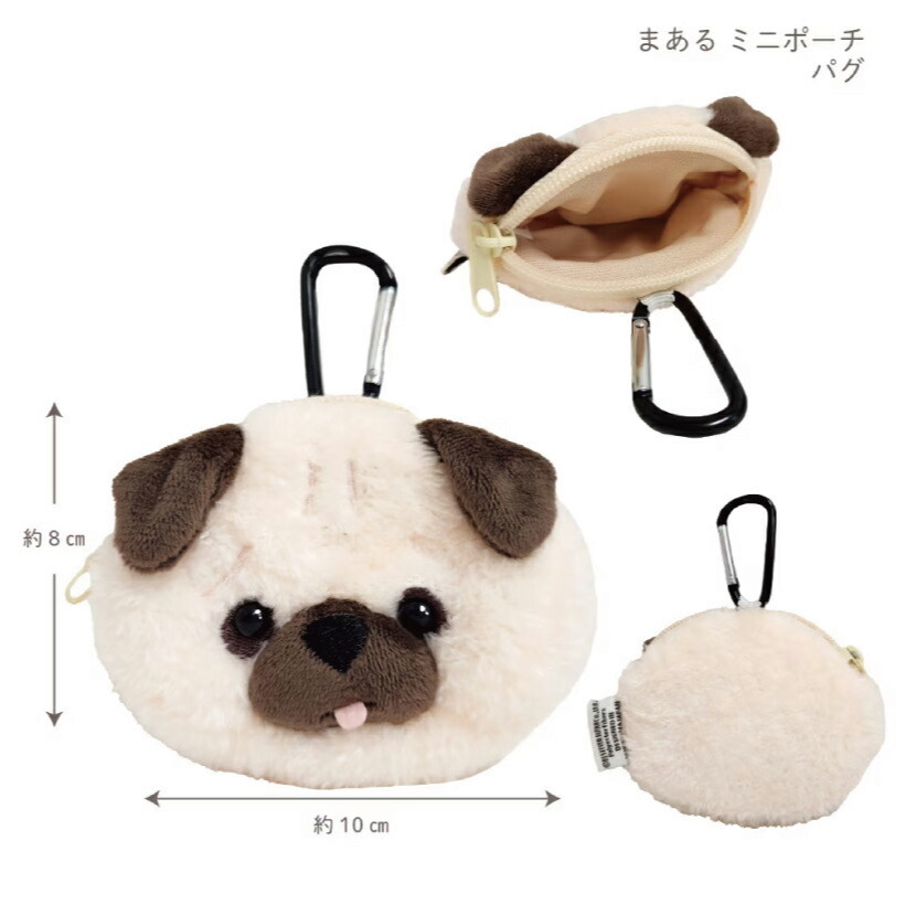 犬のお顔まあるポーチ