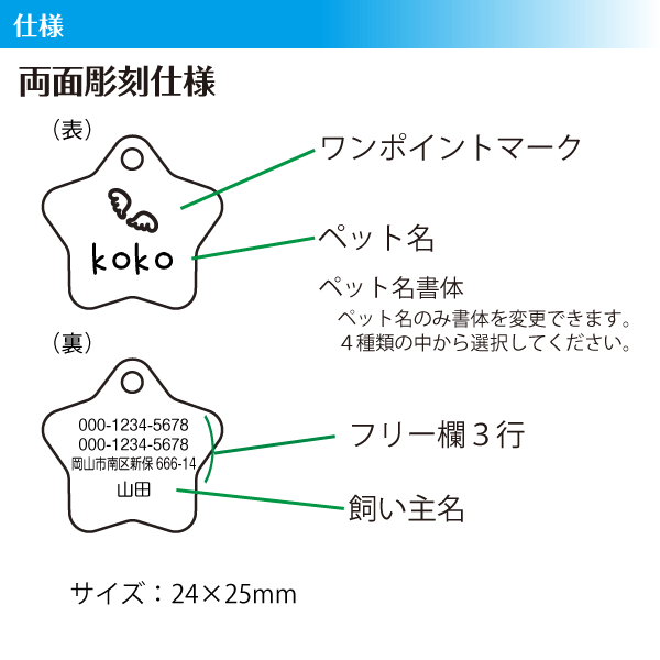 かわいい 迷子札