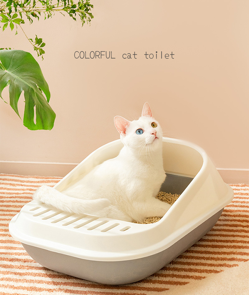 猫トイレ 大きめ Petifam カラフルキャットトイレ Lサイズ : 10000004 