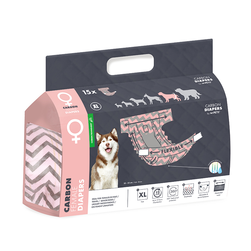 MーPETS ペット用品 犬 トイレ用品 オムツ M-PETS女の子用CARBONオムツ