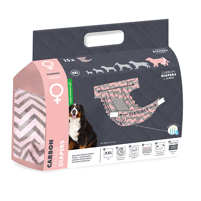MーPETS ペット用品 犬 トイレ用品 オムツ M-PETS女の子用CARBONオムツ