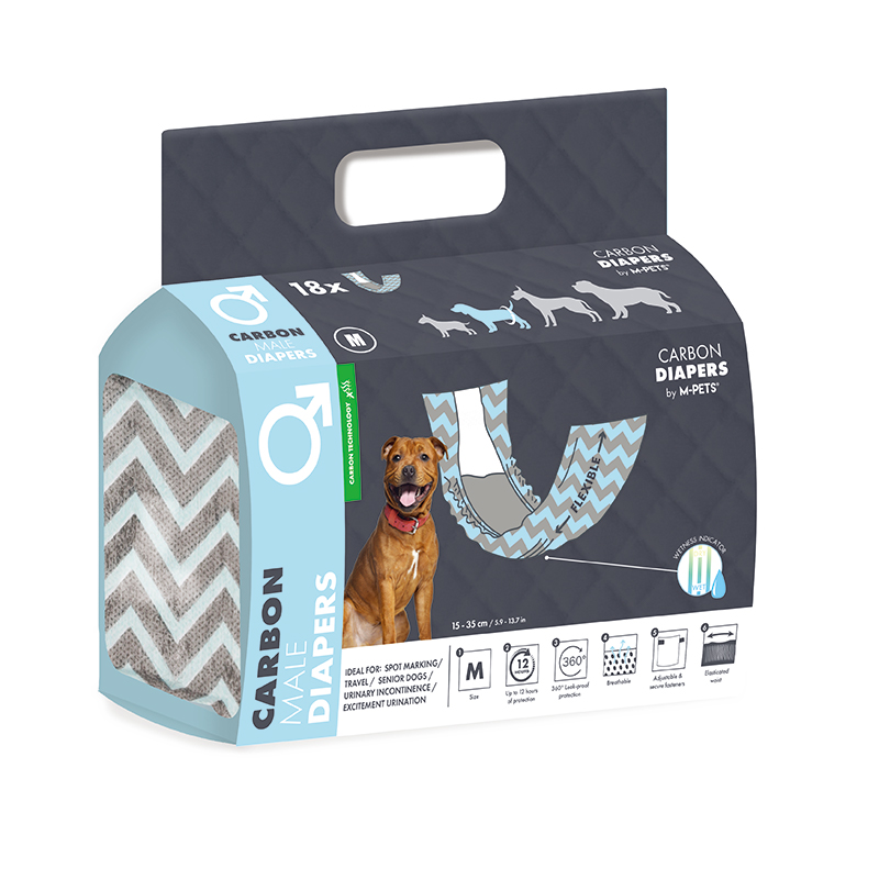 MーPETS ペット用品 犬 トイレ用品 オムツ M-PETS男の子用CARBONオムツ