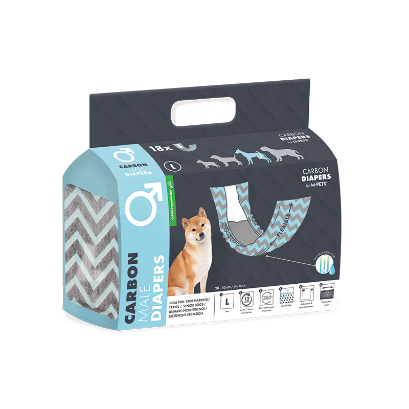 MーPETS ペット用品 犬 トイレ用品 オムツ M-PETS男の子用CARBONオムツ