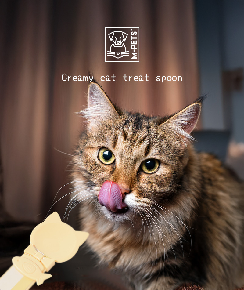 犬 猫 スプーン トリーツ ちゅーる クリームトリーツ 丸洗いOK M-PETS Creamy CAT/BEE スプーン Petifam