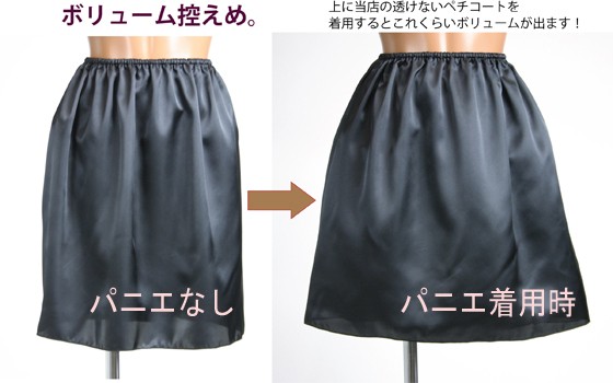 透けないパニエ ボリューム感
