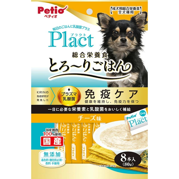 ペティオPetioPlactプラクト総合栄養食無添加とろーりごはんチーズ味は乳酸菌プラス