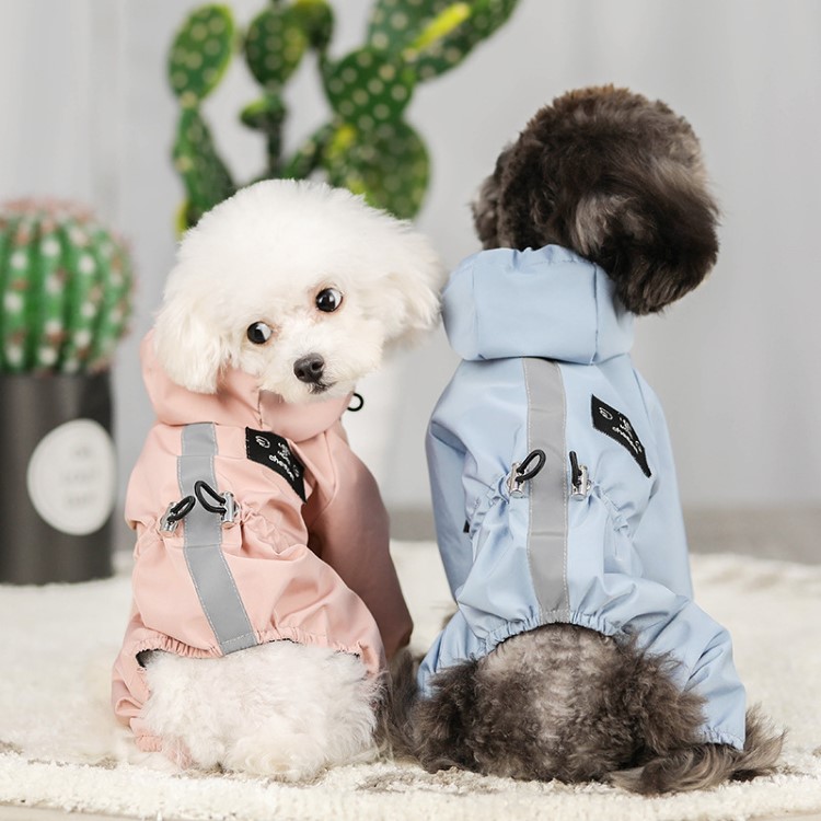 犬 服 レインコート ドッグウェア フード付き 通気性 雨具 カッパ かわいい 撥水 梅雨 おしゃれ 小型犬