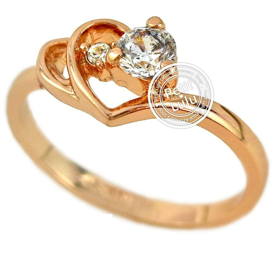 K18 ゴールド ダブルハートリング レディース 指輪 レディース リング ダブルハートリング ハート 大人キュート