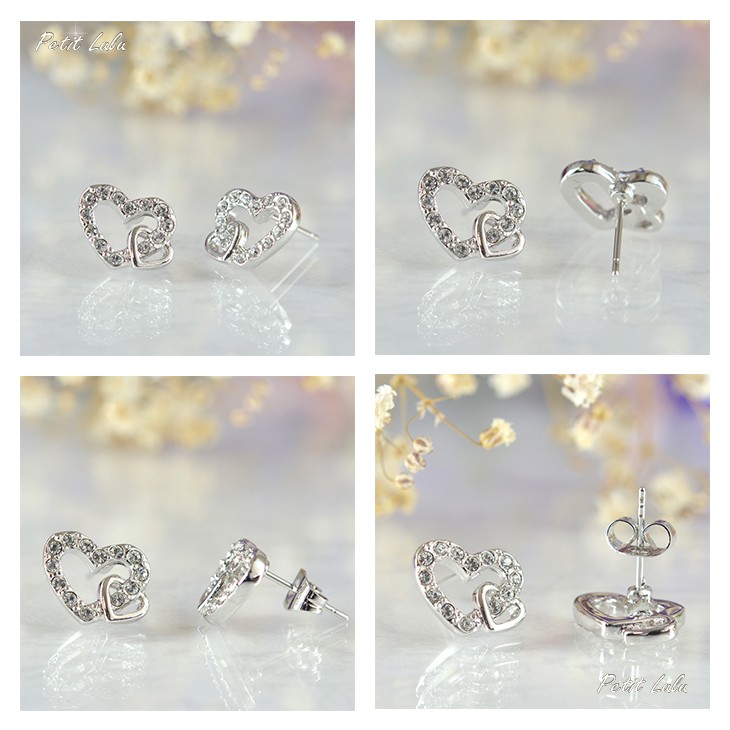 Petit Lulu（プチルル） ピアス レディース スワロフスキー ハート