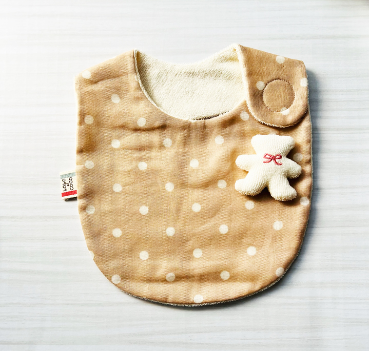 スタイ よだれかけ ギフト くすみカラー 出産祝い LOLOetCOCOクマモチーフ付スタイ 日本製 オーガニック 赤ちゃん 肌に優しい 可愛い メール便可〇｜petite-ange｜03