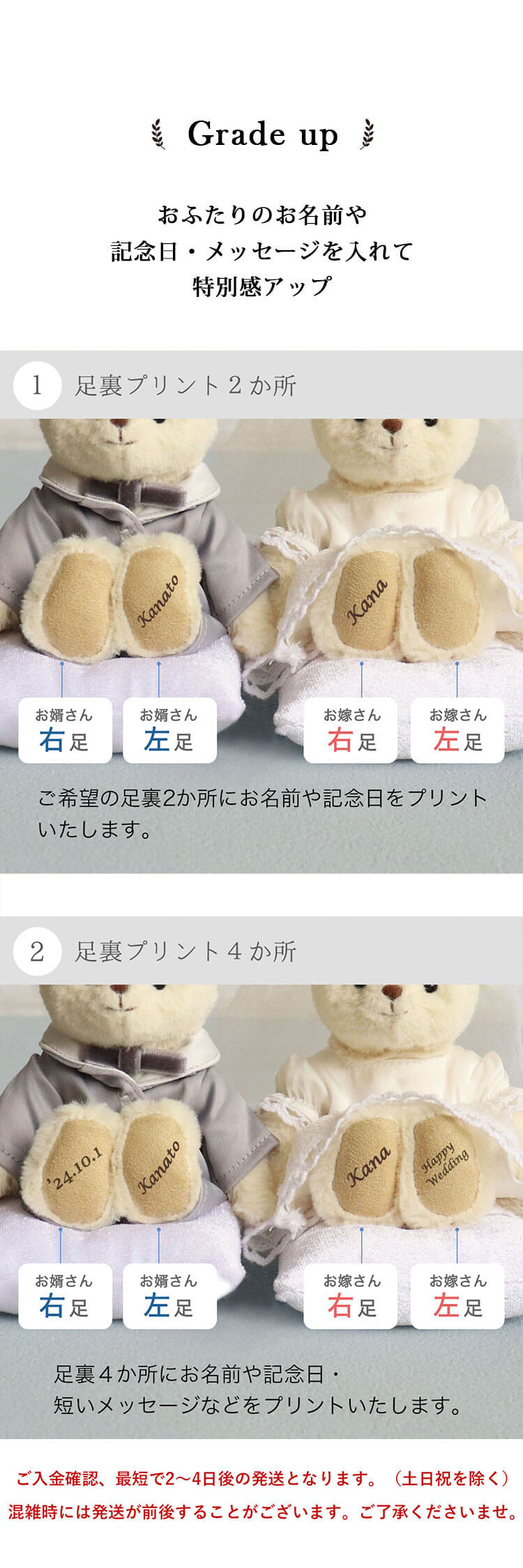 ハッピーウェディングベアフラワーセット