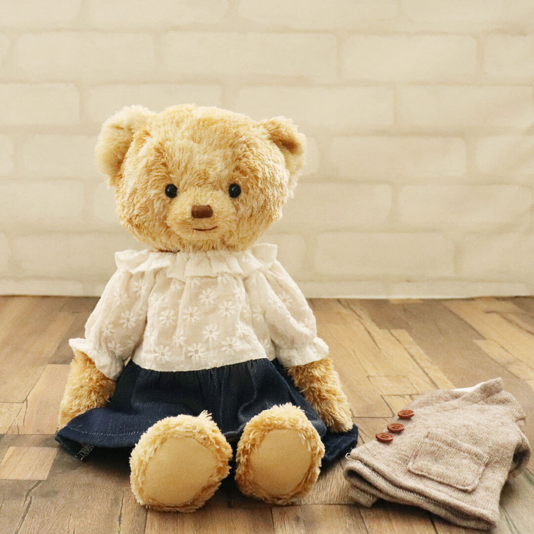 テディベア ぬいぐるみ プードルちゃん♡ 帽子付き プティルウ（Petit Loup） テディベア ぬいぐるみ くま 誕生日
