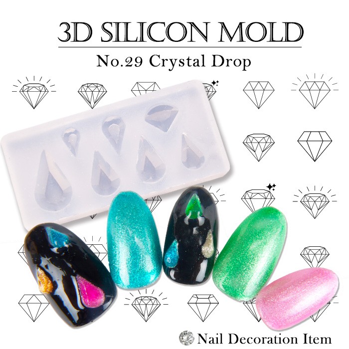 ネイル ジェルネイル 3Dシリコンモールド クリスタルドロップ 立体パーツ :10002474:プチプラ - 通販 - Yahoo!ショッピング